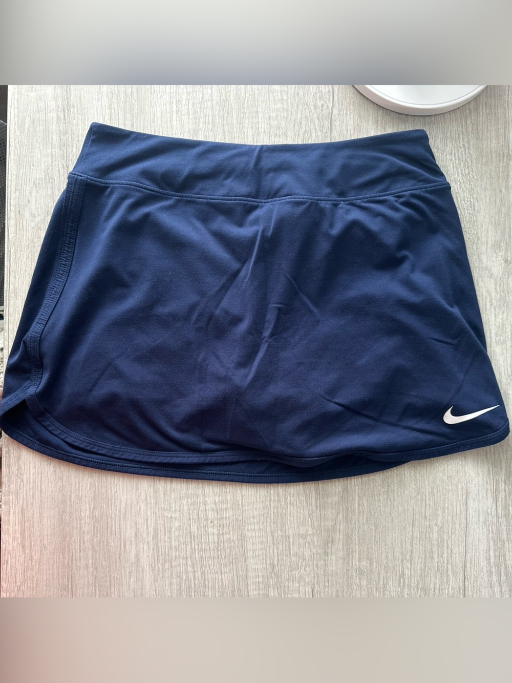 Nike Navy Blue Athletic Circle Skirt with White Swoosh